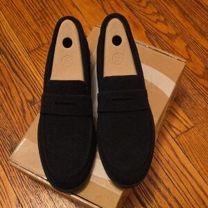 Rothy's ReVelvet Black Slip-On Penny Loafers Sz 10.5